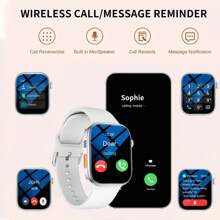 Smartwatch, Wireless Call/Dial, Multi-Sport Mode, Incoming Call Alert & Rejection, Short Message Alert, Message Alert View, Customized Wallpaper, Compatible With IOS/Andriod