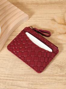 Burgundy Bag Charry Red Bag Wine Red Bag, Elegant Wine Red Two-Tone Premium Leather Women's Slim Wallet With Embossed Texture And Smooth Finish, Multi-Functional Card Storage, Zippered Coin Compartment, And Snap Closure - Scratch-Resistant Hardware