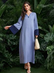 Modisches und elegantes Damen Lässig Kleid für Frühling und Sommer, retrofarben, mit Knopfleiste vorne, gespaltene Manschette, geeignet für lässige Frühjahrsbekleidung, einfaches und elegantes Kleid