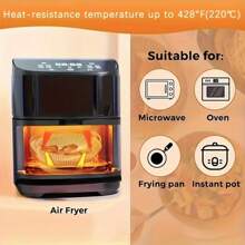 100pcs, Square Disposable Air Fryer Liners (6.3in/8in), Paper Air Fryer Liner Pots, Paper Basket Bowls, Baking Trays, Oven Accessories, Baking Tools, Kitchen Gadgets, Kitchen Accessories - True Color - View 2