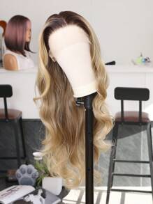 13x6 Lace Front Wig With Baby Hair, 30 Inch Super Long Wavy Curly Synthetic Fiber Wig, Heat Resistant Synthetic Fiber Wig, Elastic Cap, Suitable For Daily Wear, High Quality Natural Beautiful Soft Synthetic Fiber Wig For Women, Halloween (Multi-Color) - Multicolor - View 6