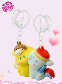 1 件小马宝莉磁性钥匙扣，可爱卡通贝基公仔吊坠，情侣、女友、学生礼物，小吊坠 - 彩色 - 查看 4