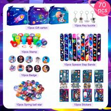 FRUITFUL PARTY Space Party Favors - 70pcs Space Themed Party Favors, Space Birthday Decorations Includ Space Goodie Bags Stamp Slap Bracelet Etc Space Birthday Party Favors For Space Themed Birthday Party Supplies - 彩色 - 查看 5