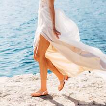 Women's Flip Flops Thong T-Bar Strap Flats Summer Elastic Gladiator Sandals SPPARKLY - Champagne - View 2