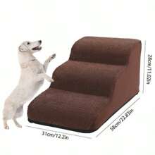 Pet Stairs For Cats & Dogs, 2/3/4/5 Steps Pet Ladder, Ramps For Beds, Non-Slip , Detachable & Washable Sofa Bed Stairs. Care For Injured, Senior Dogs & Cats, Pets With Joint Pain. Hot-Selling Product - Brown - View 19