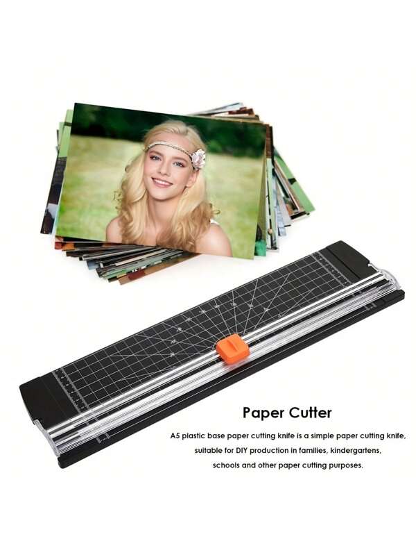 1pc Portable Manual Trimmer With Automatic Safety Guard, Suitable For Idol Photo Editing, Resizing, Scrapbooking, Coupons, Labels And DIY Card Making