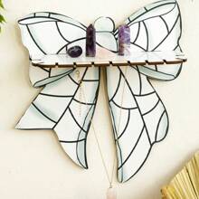 1 件波西米亚风格杨木材质棒球、足球、篮球、网球图案蝴蝶形状装饰水晶和石英壁架 - 彩色 - 查看 15