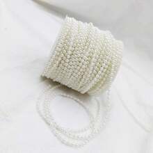 手工白色树脂珠仿珍珠链、花卉蝴蝶结链配件、蛋糕装饰包装、婚礼派对、珠宝装饰配件 - 彩色 - 查看 12