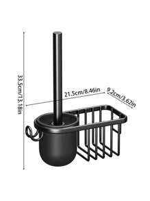 1pc Wall-Mounted Toilet Cleaning Brush Set Household Brush To Clean The Toilet Toilet Brush No Dead Angle To Clean The Bathroom Artifact Wall-Mounted Punch-Free Toilet Cleaning Tool