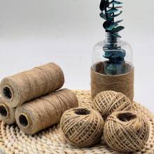 2mm 100M Natural Jute Twine Cord Ribbon Bows Crafts DIY Wedding Gift Wrap Gardening Jute Rope String Sewing Party Handmade Decoration Accessories - Jute - View 12