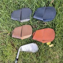 1pc Golf Club Head Cover, PU Leather Golf Iron, Putter Head Protector - Multicolor - View 3