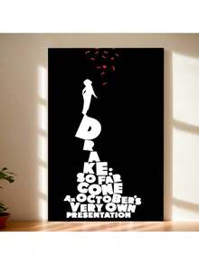 Cuadro de 1 pieza con carátula del álbum "So Far Gone" de Drake, diseño en blanco y negro con corazones rojos, decoración ideal para la habitación y un regalo pensado para los amantes de la música, perfecto para la decoración de la habitación. 1 pieza de pintura en lienzo con marco de madera, grosor 2.25cm/0.9 pulgadas, decoraciones de San Valentín para el hogar, San Valentín, Año Nuevo, decoración del hogar como regalo, decoración estética de la habitación, arte de decoración de pared, regalo perfecto, decoración de pared de otoño e invierno, decoración de la sala de estar, decoración del dormitorio, decoración de la cocina, decoración de la entrada, decoración del baño, pintura de pared directa, póster de pintura de pared de alta calidad, decoraciones de Pascua para mujeres - Multicolor - Ver 2