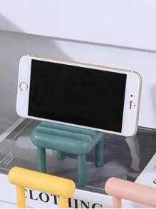 Desk Top Vertical Phone Holder Stand, Creative Desktop Mini Chair, Foldable Slouchy Person Stand, Office Small Stool Decoration Gifts, Phone Holder