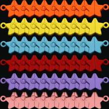 20pcs Magnetic Alloy Heart Shaped Keychains, Couple Set, Romantic Valentine's Day Small Gift, Key And Bag Charm - Star Magnetic Buckle - View 1