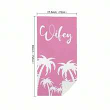 1 件椰子树印花超细纤维沙滩巾，多种尺寸沙滩毯/围巾，轻便，适合游泳、露营、运动、海滩或健身房夏季、度假 - 彩色 - 查看 15