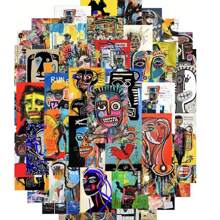 50pcs Abstract Art Poster Graffiti Stickers, Waterproof Decals For Phone Cases, Laptops, Luggage, Guitars, Motorcycles, Funny Jesus/Funny Design