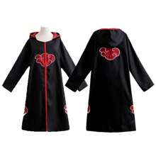 Anime Nar.Uto Akat.Suki Uchiha Sasuke Cosplay Costume Cloak Robe Ni.Nj.A Wind Coat - M - View 2