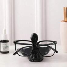 1pc Resin Craft Skull Head Eyeglasses Holder Frame Home Decor Halloween Decor Fall Decor Room Decor - Multicolor - View 4
