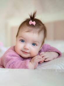 40 piezas Miniclips de lazo, lazos de cinta grosgrán para niñas bebés, pinzas de cabello diminutas para niñas bebés y niñas pequeñas