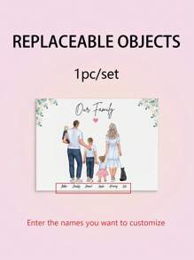 1 pieza Impresión personalizada con diseño de familia Impresión de arte de familia personalizada Regalo personalizado para la familia Nuestra impresión de familia Regalos personalizados para la familia Cumpleaños Graduación