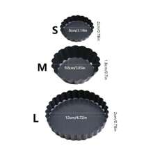 Mini Pie Pan With Detachable Bottom, Non-Stick Floss Tart Pie Pan, Mini Carbon Steel Cake Tin, Baking Tools, Kitchen Gadgets, Kitchen Accessories, Household Items - Multicolor - View 11