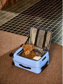 20 Inch Functional Boarding Case, Portable Suitcase With Cup Holder, Luggage With Password Lock,Solid Color Luggage Case Set : Portable Square Handside Handbag & Large Capacity Handside Travel Suitcase With Password,Large Capacity Suitcase, Functional Travel Trolley Case, Boarding Case & Luggage With Cup Holder