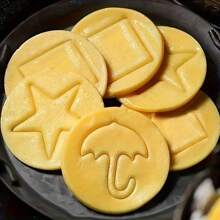6pcs/Set Stainless Steel Cookie Cutter Set, Star, Umbrella, Triangle And Round Shaped Cookie Molds For Baking Cookies And Clay Crafting