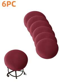 1/4/6pcs Water-Resistant Round Bar Stool Covers, Stool Seat Slipcovers Round, Stool Covers Round 4 Packs Bar Stool Covers Watedrproof PU Stool Slipcover With Elastic Stool Cushion Round Bar Stool Seat Covers For Bar Round Chair,Resistant Removable Cushion Covers