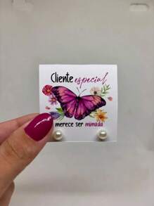 50 Pares De Brincos + Tags Cliente Especial Lembrancinhas