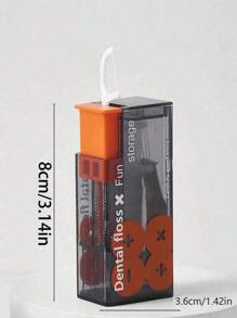 1PC 便携式牙线和牙签分配器，成人牙线棒分配器塑料自动牙线，高品质便携式迷你牙线架，适用于家庭办公桌矩形牙签收纳盒轻巧设计，紧凑型旅行盒，易于装载和携带，节省空间的口腔护理配件塑料材质，多色可选）