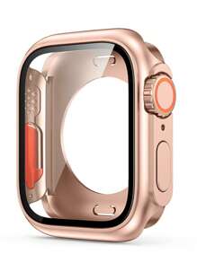 Tempered Glass Screen Protector Cover Compatible With Apple Watch Series 10/9/8/7/6/5/4/SE 42mm 40mm 41mm 44mm 45mm 46mm, 9H Hardness Anti-Scratch Full Coverage, Bubble-Free Installation Case Compatible With Apple Watch