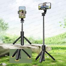 AXNEN Extendable Selfie Stick Tripod With Wireless Remote And Phone Holder, Portable Smartphone Tripod Stand For Group Selfie/Live Streaming/Video Recording, Compatible With IOS And Android Devices - Black - View 7