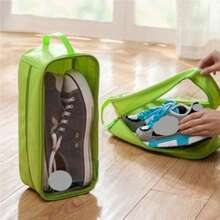 1PC Multi-Purpose Storage Bag, Transparent Shoe Box, Waterproof Portable Shoe Bag, Shoe Bag, Home Oxford Cloth Shoe Storage Bag, Cosmetics Storage Bag, Medication Storage Box, Toiletries Storage Bag, Candy Storage Bag. Multipurpose;Attention: The Color Of The Zipper Button Is Random