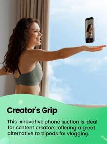 8 pièces Support de téléphone en silicone avec ventouse, étui de téléphone carré multifonction étanche, ventouse en silicone à 24 trous à forte adhérence, convient à diverses scènes, utilisé pour fixer le téléphone et l'empêcher de tomber, accessoires pour vidéo, vibration et selfie de téléphone