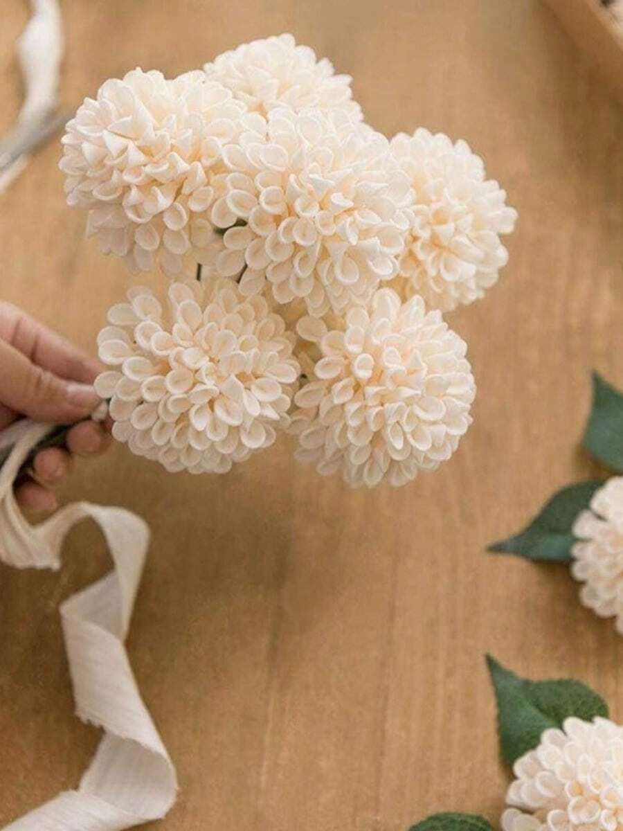 25PCS Artificial Dahlia Flowers Real Looking Lilac Foam Fake Roses With Stems For DIY Wedding Bouquets Bridal Shower Centerpieces Floral Arrangements Party Tables Home Decoration - Rượu sâm banh - Xem 1
