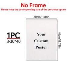 1pc Customizable No Frame Canvas Poster, Couple & Lovers Picture, Perfect Gift For Weddings, Anniversary, Valentine's Day, Home Decor, Custom Poster, Posters, Room Decor. Optional Frame,Slow Summer Living,Personal Items