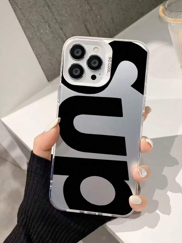 1pc Letter Design Phone Case Compatible With IPhone 17, 17 Plus, 17 Pro, 17 Pro Max, 16, 16 Plus, 16 Pro, 16 Pro Max, 15, 15 Plus, 15 Pro, 15 Pro Max, 14, 14 Plus, 14 Pro, 14 Pro Max, 13, 13 Pro, 13 Pro Max, 12, 12 Pro, 12 Pro Max, 11, 11 Pro, 11 Pro Max, 7, 8, X, XS, Anti-Pollution, Fashionable, Waterproof Shockproof Anti-Fall Scratch Resistant