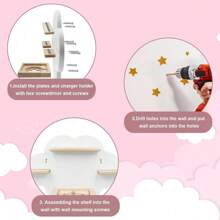 For TonieBox And Tonie Shelf Cloud,Tonies Storage For 12-20 Tonie Figures Characters Magnetic Wall Shelf For Tonies Toniebox, Charging Station (White) - 白色 - 查看 1