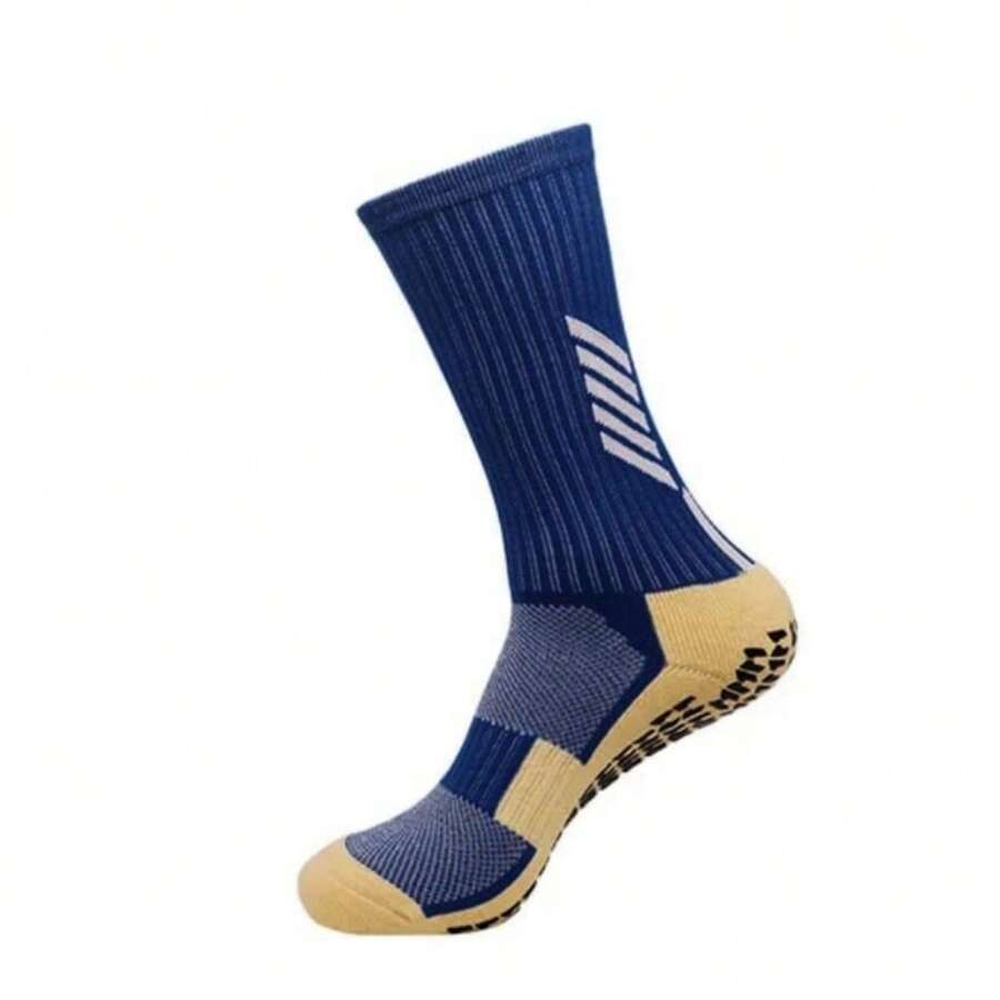 High Quality Professional Cotton Anti-Slip Football Sports Socks - Blue - View 1