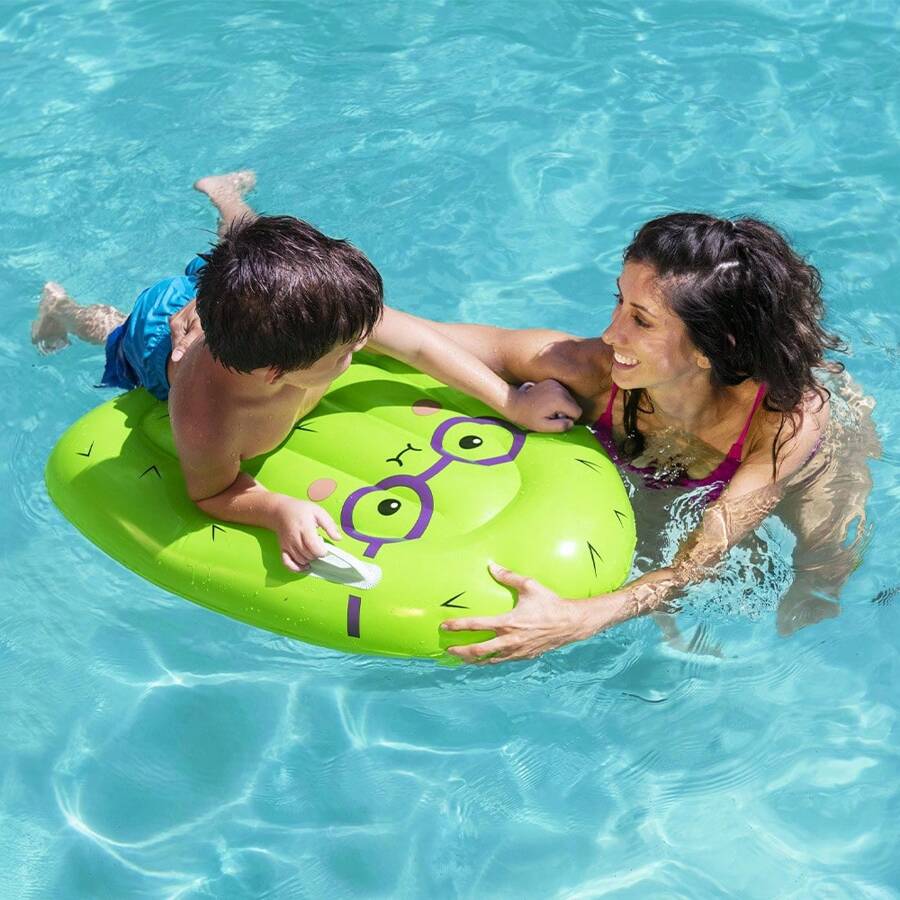 Importadora La Merced Inflatable Children's Float Kawaii Fruit Design Inflatable Children's Swimming Board PVC For Boys And Girls From 3 To 8 Years - Green - View 1