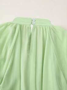 Damska elegancka szyfonowa kokardka z kołnierzykiem, swobodna, wakacyjna, warstwowa, falbaniasta, luźna sukienka, styl boho/boho, strój na wiosnę/lato