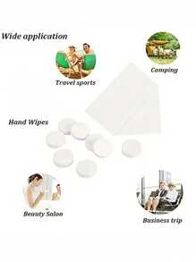 Disposable Towel, Compressed Portable Travel Non-Woven Face Towel, Water Wet Wipe, Outdoor Moistened Tissues, Compressed Towels Portable Disposable Mini Compressed Coin Tissue Toilet Paper Tablets For Travel, Camping, Hiking, Sport, Beauty Salon