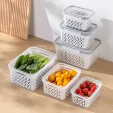 Kit 3 potes Organizadores Geladeira Organizador Alimentos Vegetais Cozinha