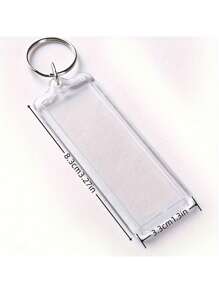 10Pcs Acrylic Photo Frame Keychains Clear Picture Insert Blank Keychains With Split Rings Create Personalized Charms For Bags And Cars Perfect Holiday Gifts Clear Keychains As Gifts For Family And Friends - Clear - View 8