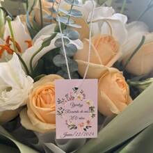 Custom 50PCS 1.5x2.3 Inches Paper Hang Tags With White/Black Nylon String, Thank You Gift Tags, Personalized Gift Jewelry Clothing Price Labels Tags,Perfect Thank You Tags For Weddings, Parties, Events ,Hanging Tags For Gift Wrapping, Multipurpose Tags - White - View 6