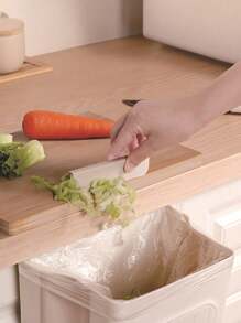 1 件适用于厨房橱柜门的悬挂式折叠垃圾桶，悬挂式厨房垃圾桶，壁挂式食物垃圾桶容器，适用于浴室厨房橱柜书桌抽屉卧室的垃圾袋架，多功能浴室垃圾桶，橱柜悬挂式垃圾存储，无需弯腰，汽车垃圾存储，厨房，家庭 - 彩色 - 查看 3