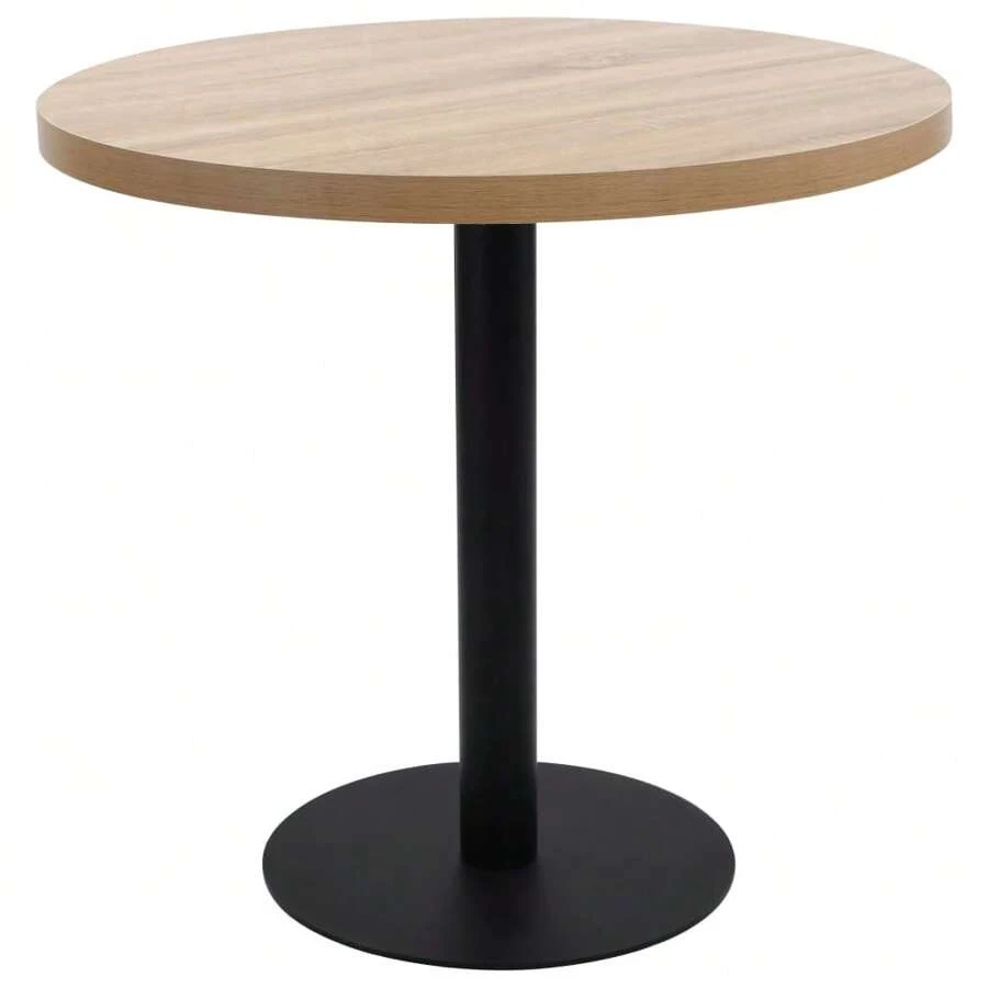 Table bistrot marron clair 80 cm MDF