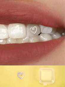 1pc Women Rhinestone Hollow Five-Pointed Star Necklace, Gift For Girlfriend, Women, Best Friend - Silver - View 2