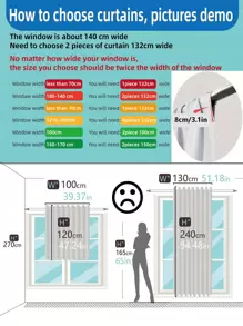 1 pieza de Cortina de mezcla de lino de estilo japonés de color natural, que filtra la luz y bloquea algo de luz. Proporciona un buen plisado y realza el espacio de vida. Fácil instalación, adecuada para dormitorio, sala de estar, lavandería, patio y habitación infantil para la mayoría de la decoración del hogar.