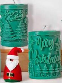 1pc New Miniature Tree Cylinder Silicone Candle Mold DIY For Festival Atmosphere Aromatherapy Desk Decor Accessory